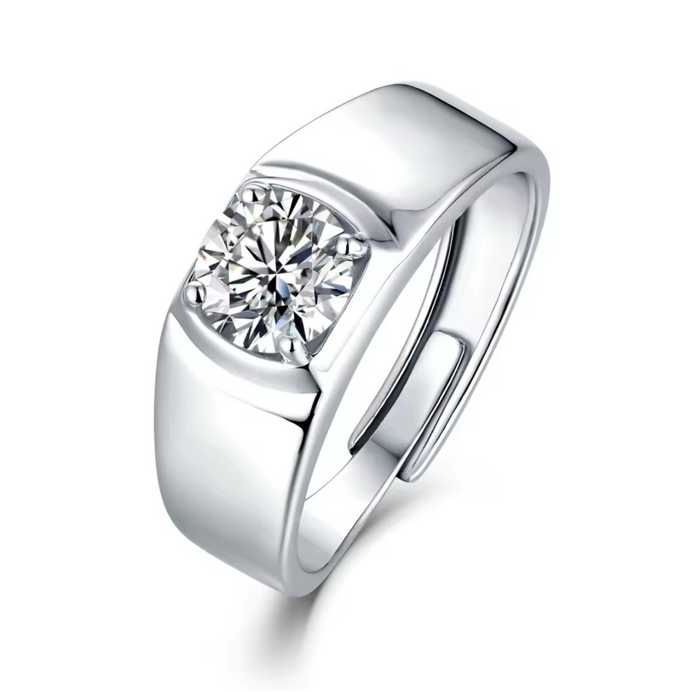 3 CT tw Round Brilliant Moissanite Square Halo Wedding Engagement Ring